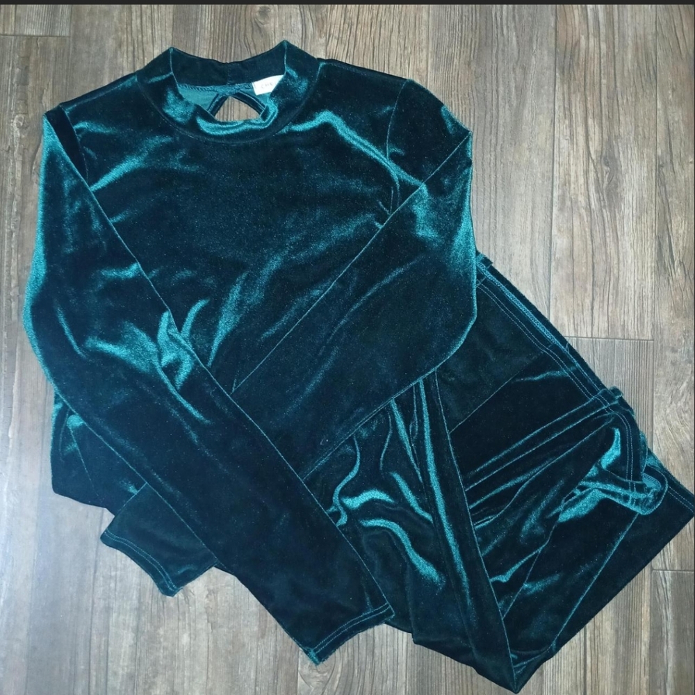 Velvet Green Dress